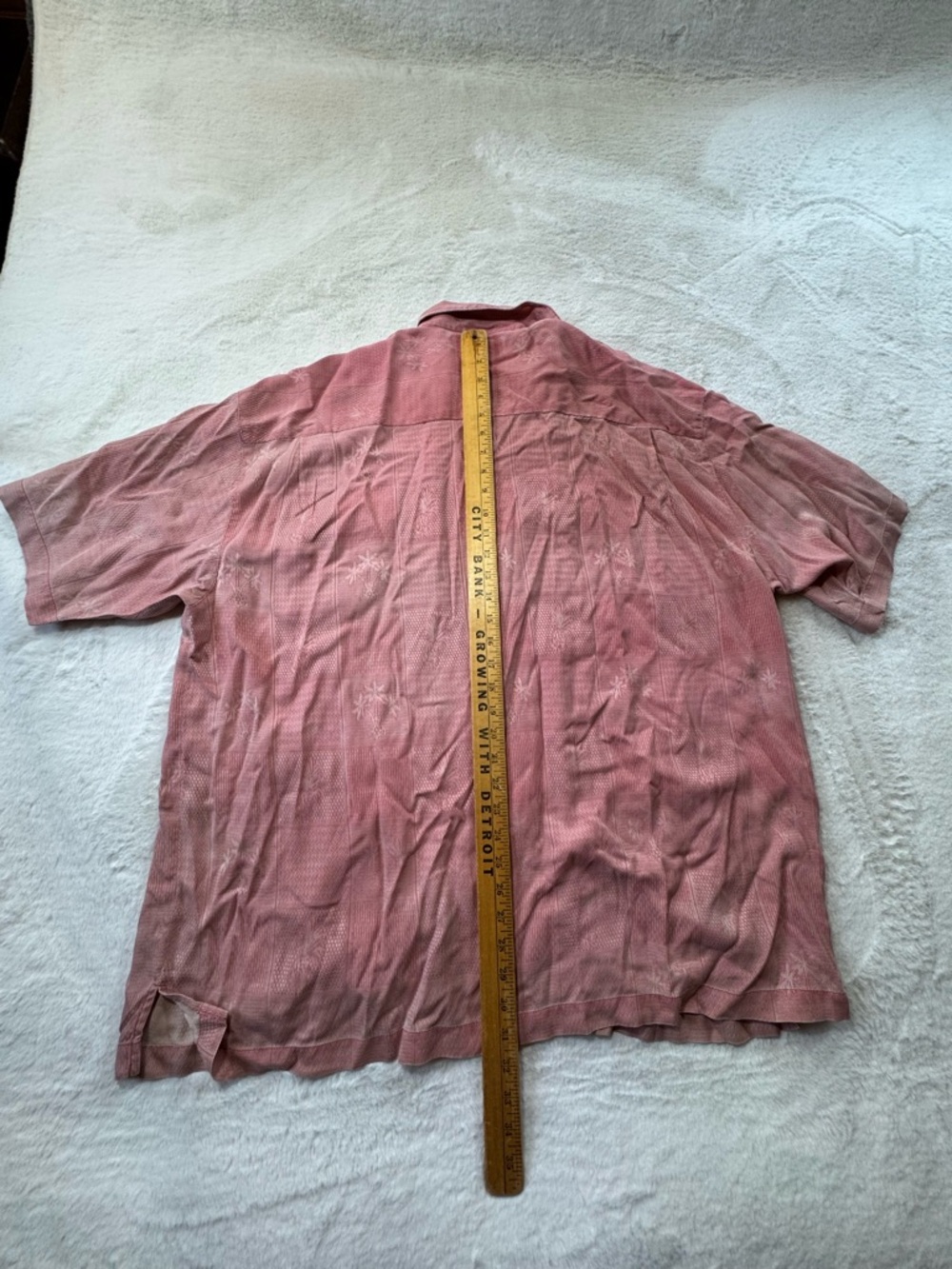 Tommy Bahama Silk Shirt Mens 2XL Pink Palm Tree Pineapple Button Up Tropical - Picture 12 of 13